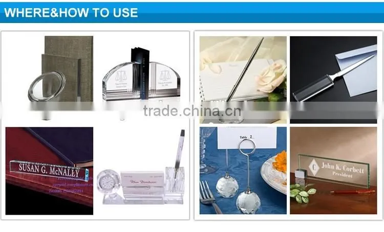 Fashion blank crystal trophy/crystal award wholesale