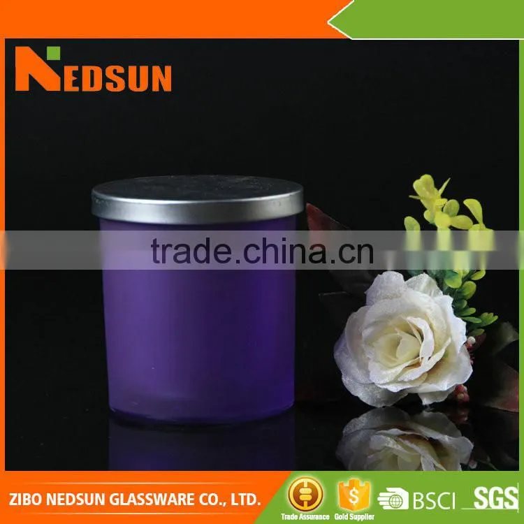 China businesses wholesale color box New Product glass candle jar with lid