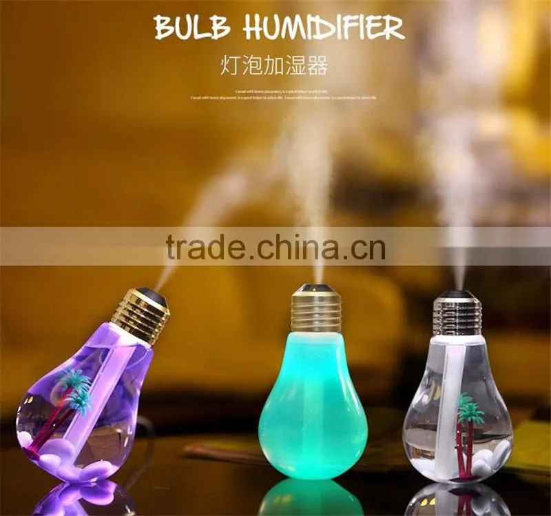bulb humidifier 2016 Newest Mini humidifier night lights humidifier Colorful bulbs humidifier