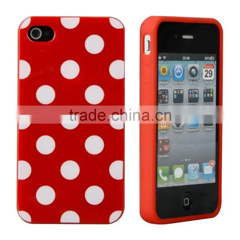 Generic Premium Full Back Case Housing with Polka Dots for iPhone5/5s/5c/6/plus