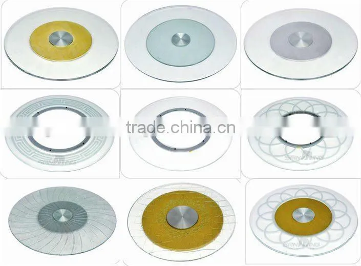 Tempered glass lazy susan turntable