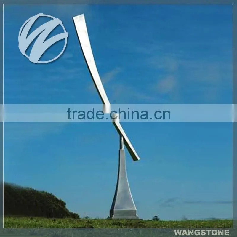 Large curve stainless steel outdoor decoration sculpture