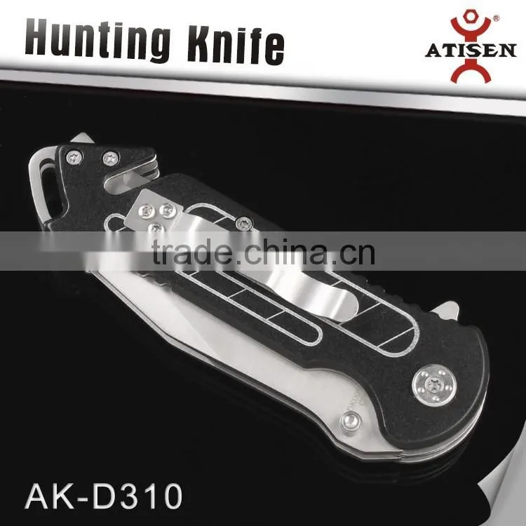 Unique Design Folding Hunting Knife 2 Blade With Aluminium Oxide Handle Outdoor EDC Tools