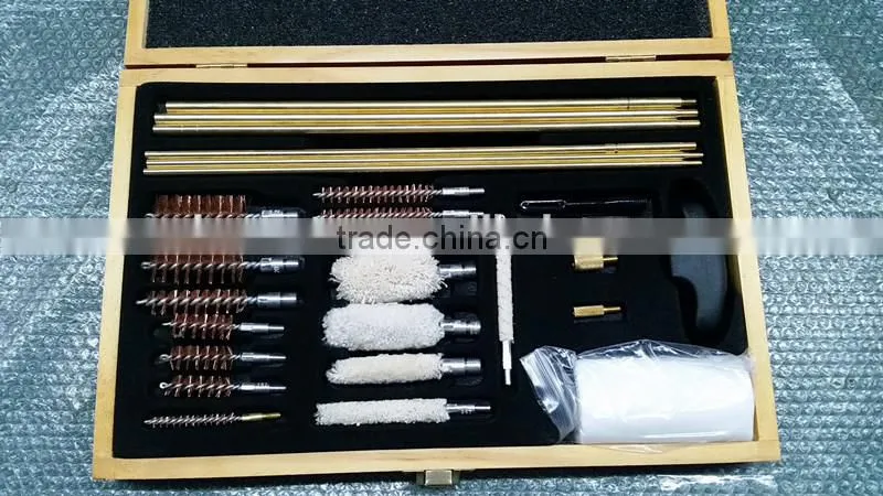 High quality gun cleaning kit in wooden box