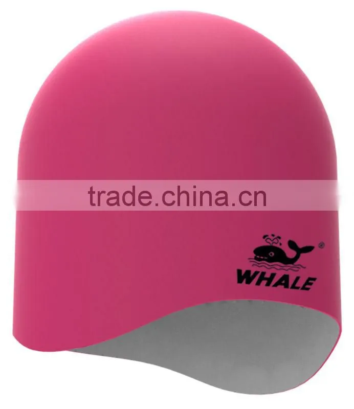 New Fashional 3D shape reversible 100% silicone dome Swim Cap (CAP-1800)