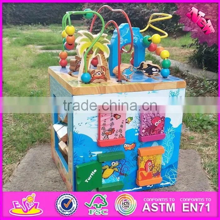2017 Top fashion children bead maze wooden toys for toddlers W12D033-S