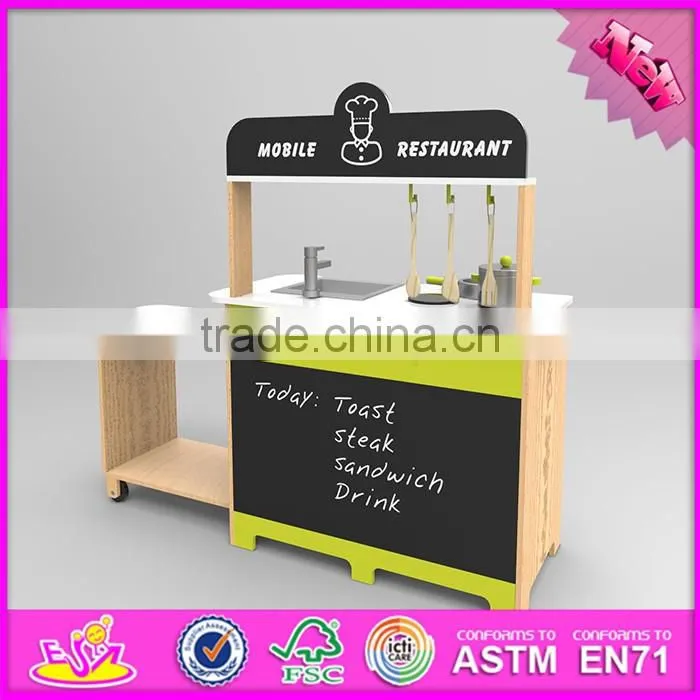 2016 new design home play wooden play kitchens for toddlers W10C249