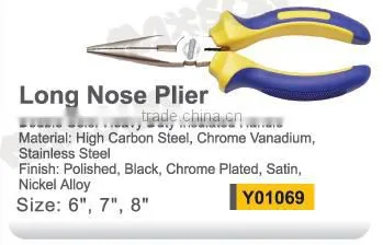 American style long nose plier with nikel plated