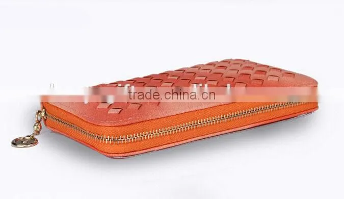2015 Fashion New Design Woman Wallet Knit Lines Lady Wallet/Purse Women