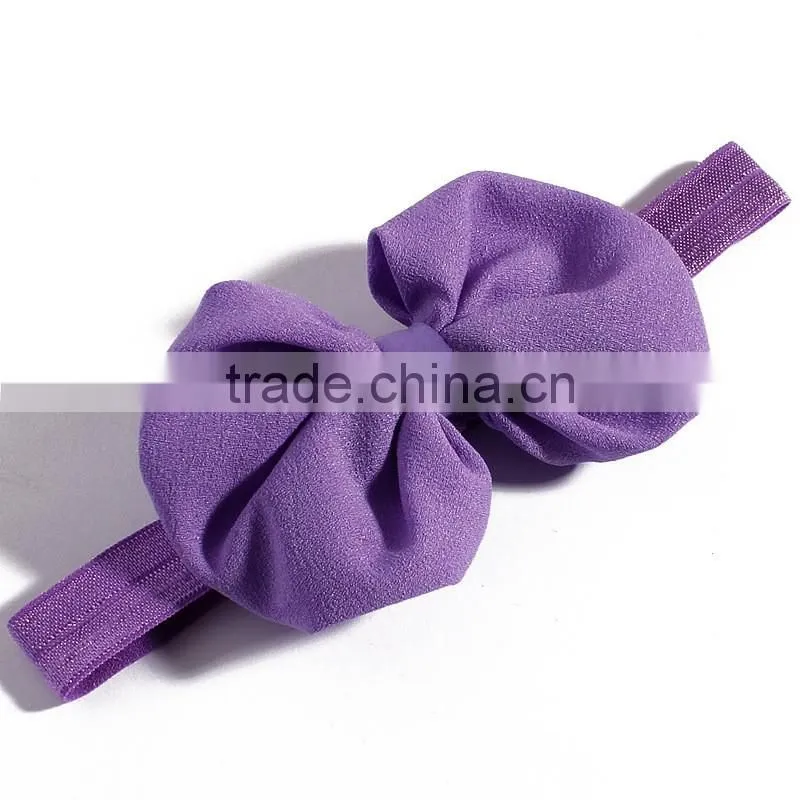 fabric handmade bow hair band for kid's hair accessories