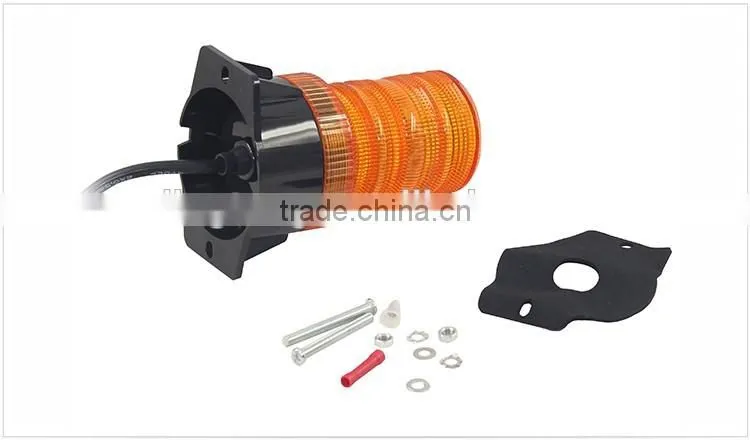 LED Strobe Light Beacon 10-30V 30pcs LEDs Amber Alarm Lamp