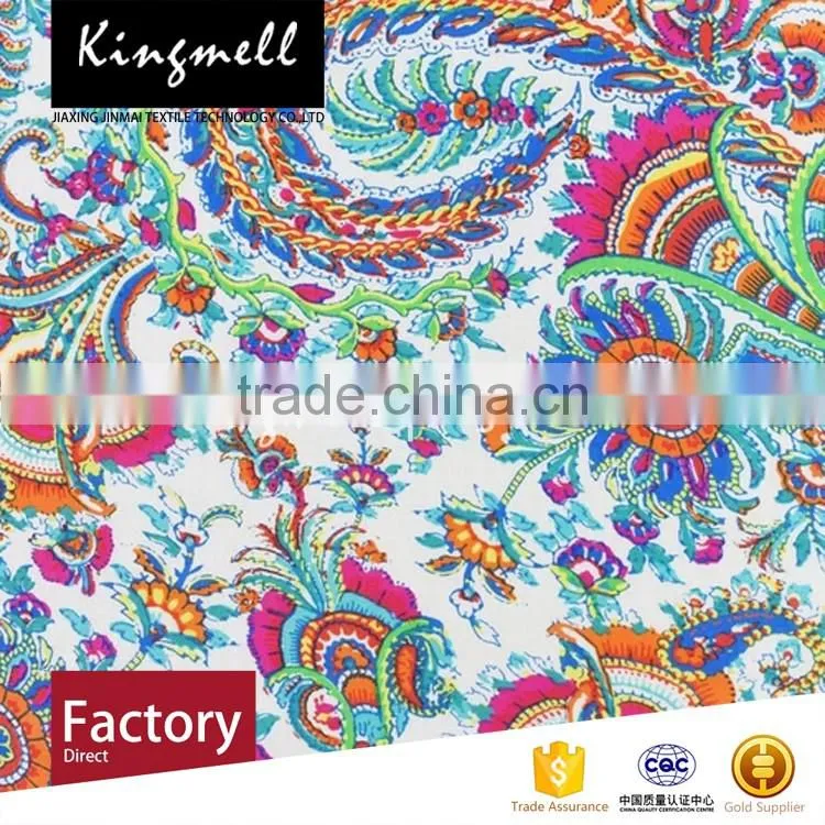 Custom wholesale colorful digital printing 100% cotton textile fabric