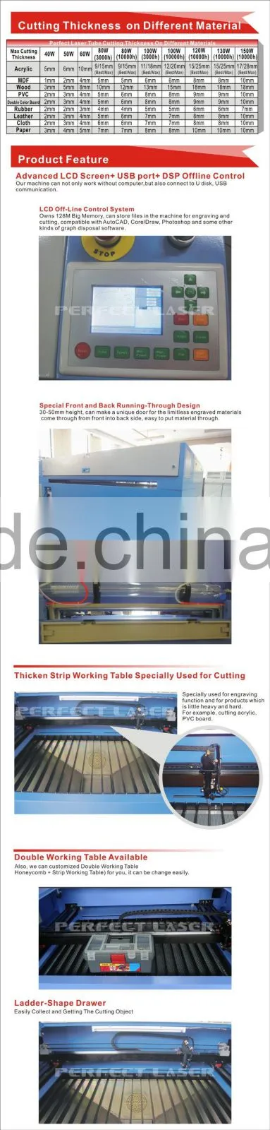 Wood Acrylic MDF 13090 100w laser engraver CO2 laser engraving machine price