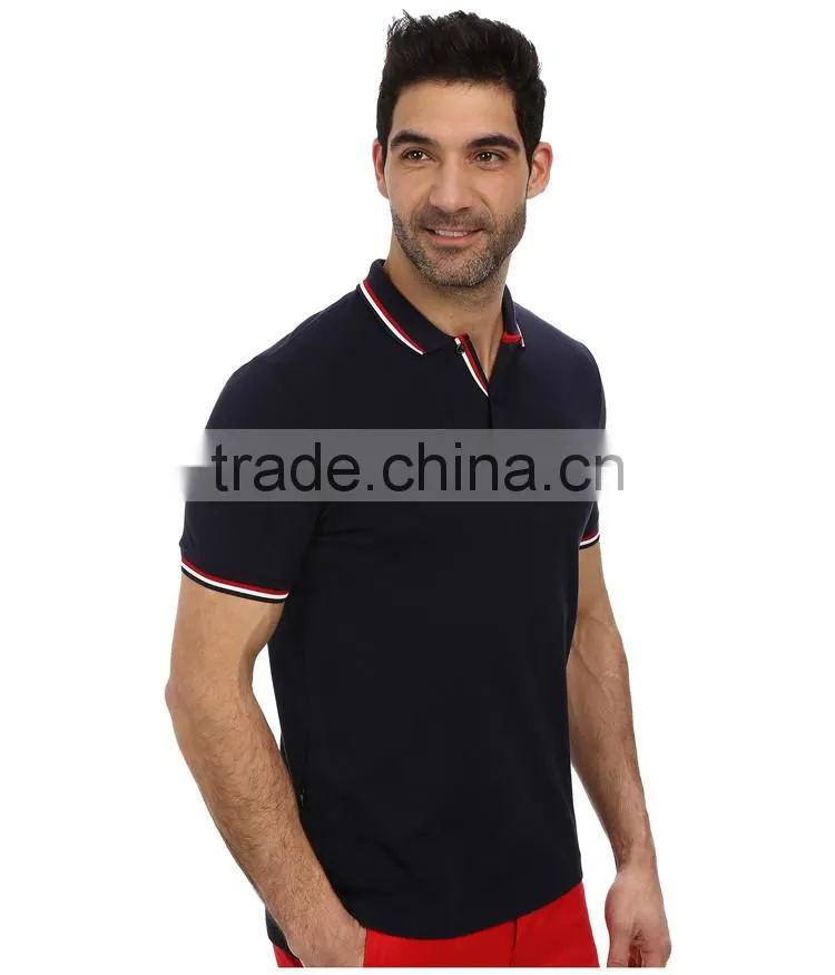 2015 latest custom 100 polyester short sleeve mens fancy pique 100 polyester polo shirts