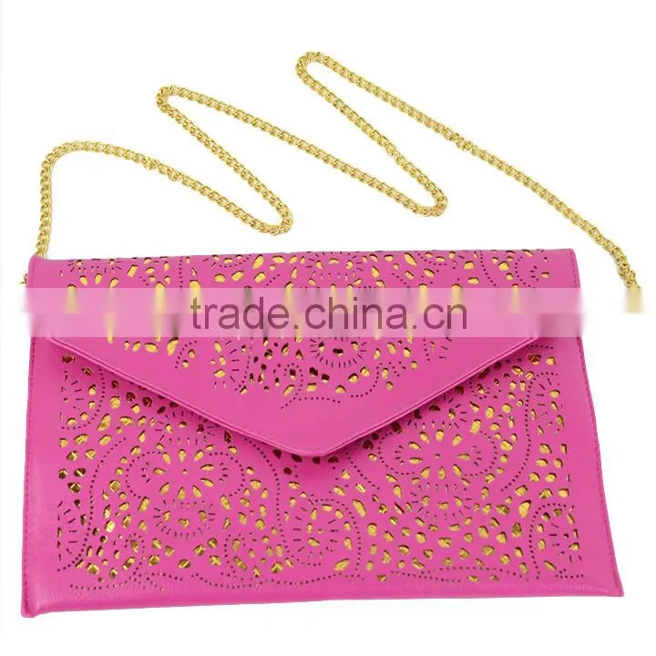 Women's Vintage Hollow Out Envelope Clutch Shoulder Cross-body Bag 18493#