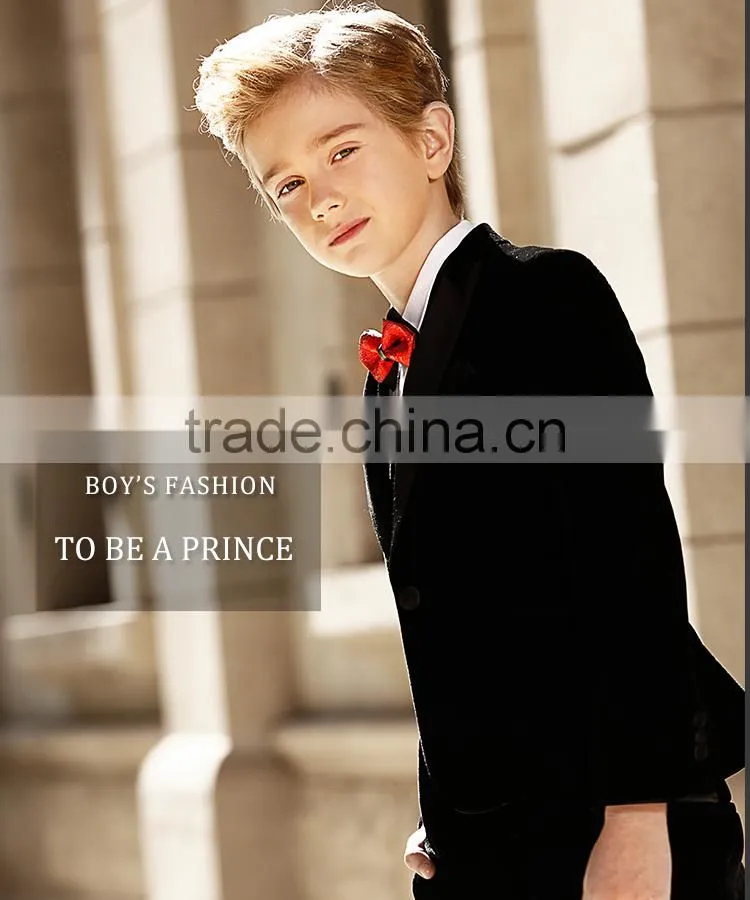 Handsome baby boys black party suits for teenagers