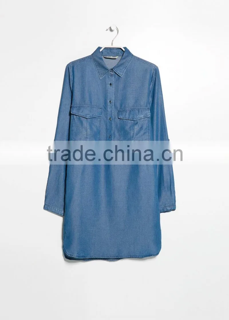 tencel long blouses