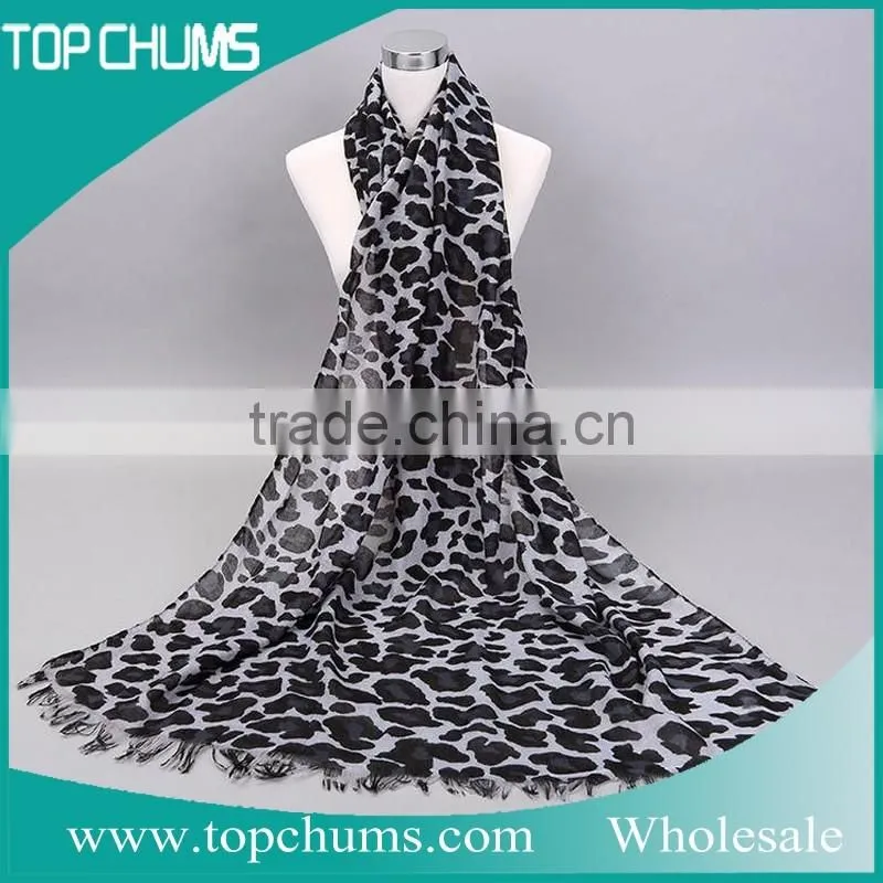 popular products good sale ladies leopard print sacrf shawl