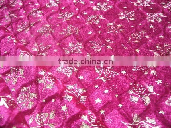 New arrived 100% polyester bronzed dense velvet fabric