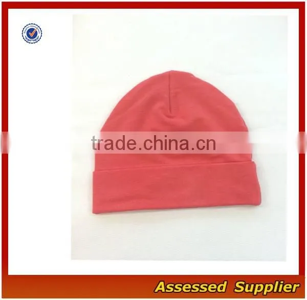ZT1028 Soft 100%organic cotton infant baby hat/ Hospital newborn baby solid caps