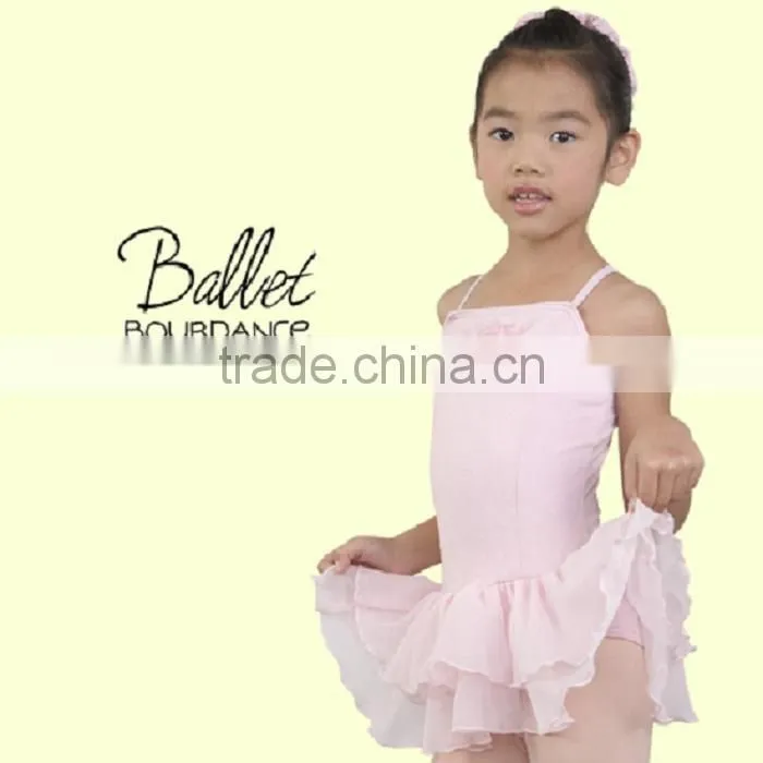 Children cross back camisole dress. Kids dance dress