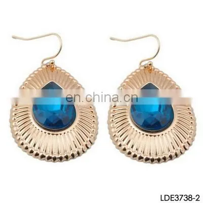 earring rose gold plating fashion 2014 turquoise tear drop earring