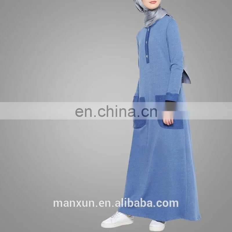 Muslim Women Maxi Design and Casual Dress Type Long Sleeve Maxi Dress Islamic Clothing