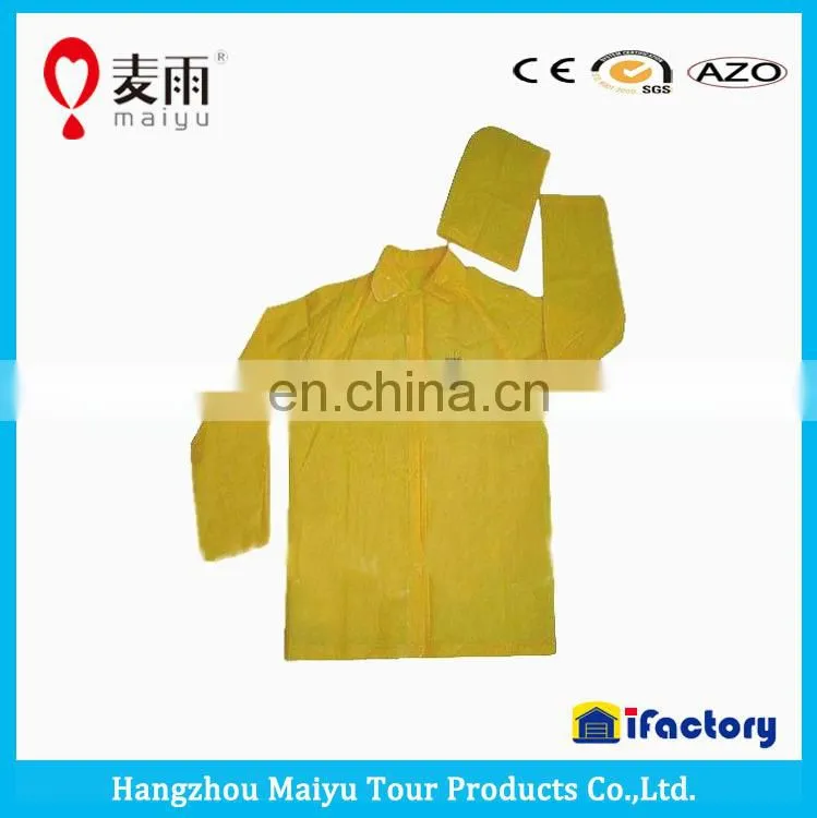 maiyu 0.28mm 3-piece ladies rubber eva fashion long raincoat
