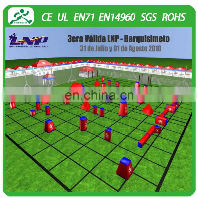 19 pcs for 1 set inflatable paintball bunkers,inflatable bunkers,millennium field paintball bunker