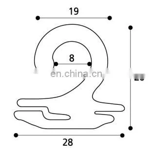 Black plastic sock hanger hook Packing hook