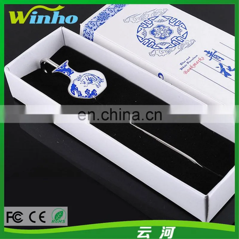 Winho Chinese Style Porcelain Bookmark with High-end Enamel