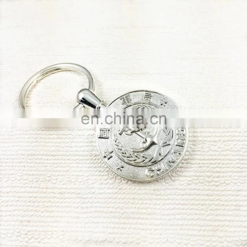 Custom keychain metal nickel finish for Christmas gift