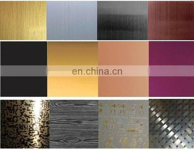 304 2B 8K mirror colored surfacess plate stainless steel sheets