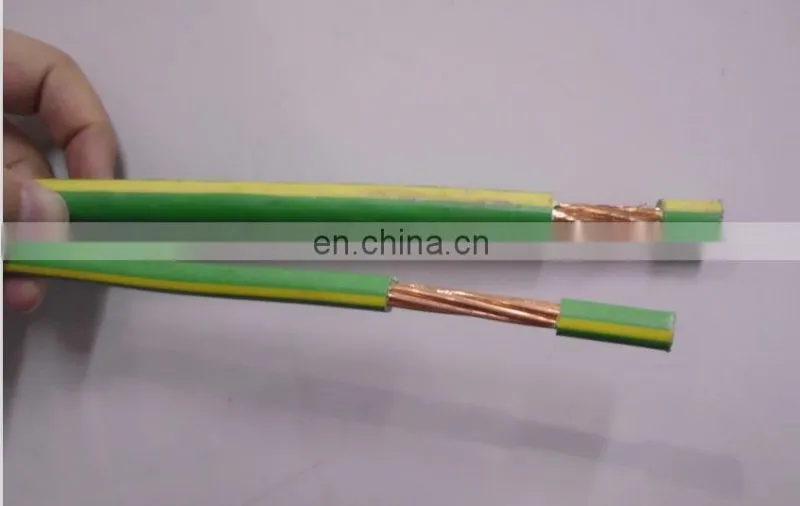2021 year hot sale yellow green earth wire 6mm2 earth cable