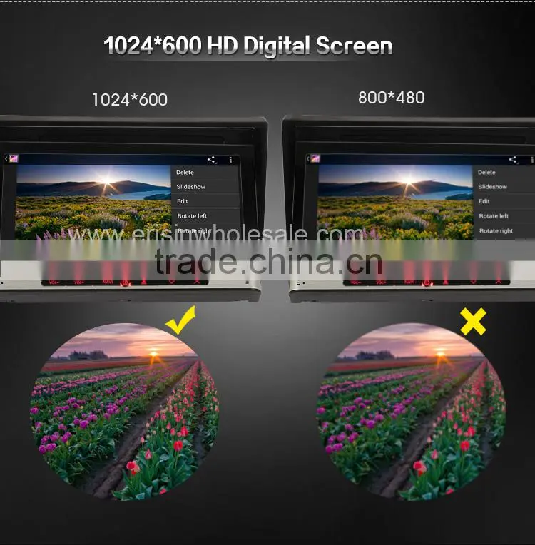 Erisin ES2007A 7" 2 Din Android 4.4.4 Car Radio DVD 3G WiFi