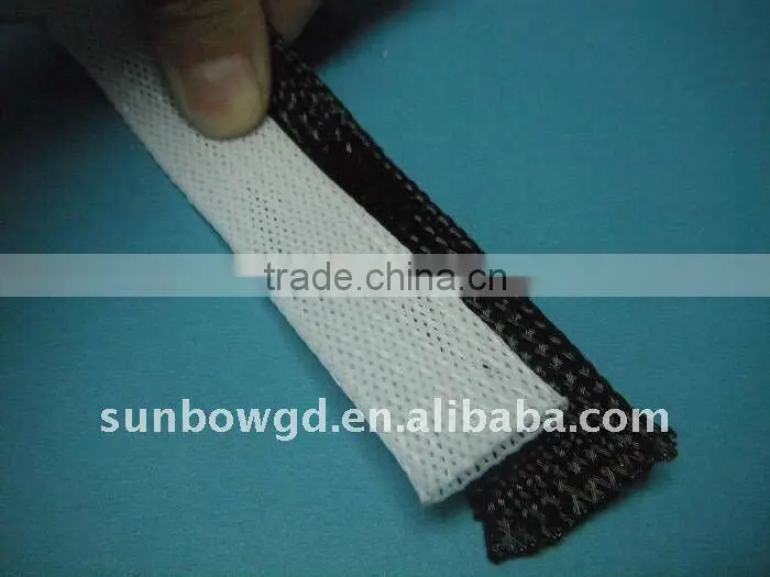 PET braided expandable sleeving for cable management