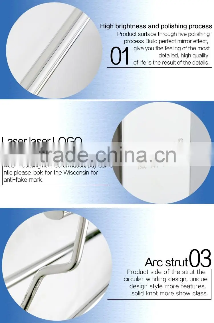 Wesda stainless steel and alloy bathroom towel shelf & clothes shelf 090