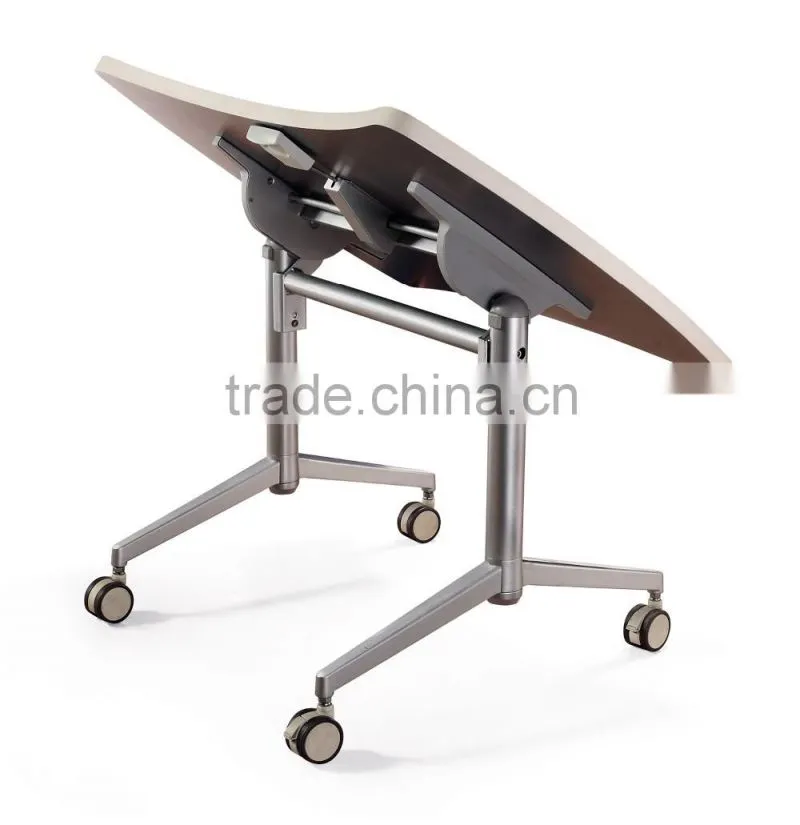 New design folded aluminum desk meeting hall table with wheels HD04A1-E
