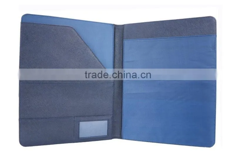 Wholesale High Quality CONTRAST COLOR Genuine Saffiano Leather Office File Bag Document Folder