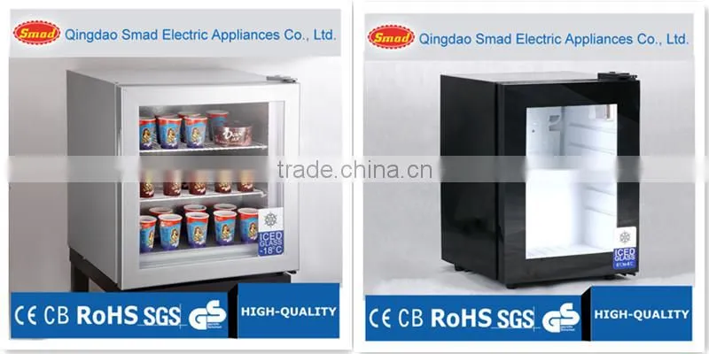 Vertical single glass door display freezer showcase for supermarket