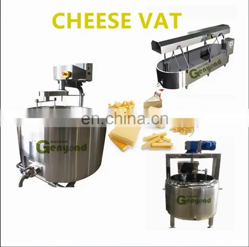 Factory cheese Blending Cooking tank with Agitator Equipment Dairy Cheddar Dry cheese processing line cheese vat
