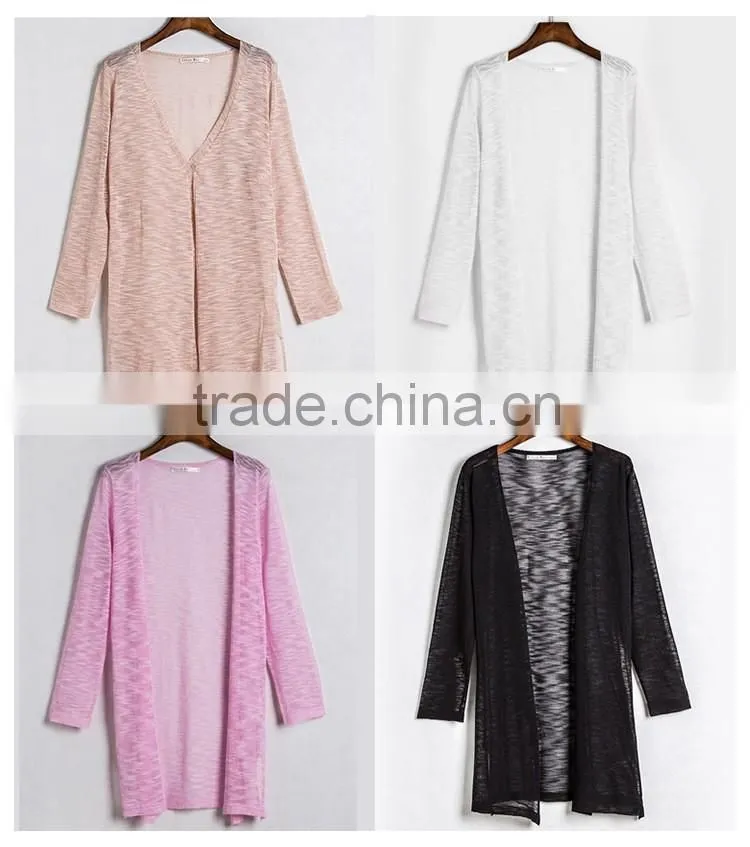 hot selling summer lady Cotton knit shirt cardigan shawl breathable sun protection clothing
