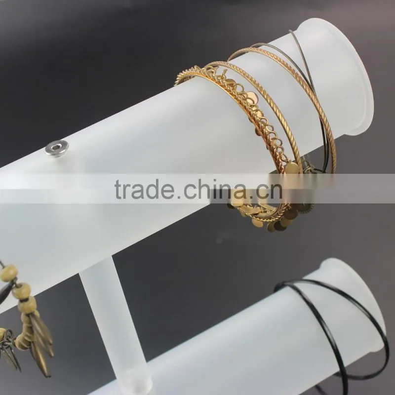 2 layer frosted acrylic bracelet display, bracelet stand wholesale