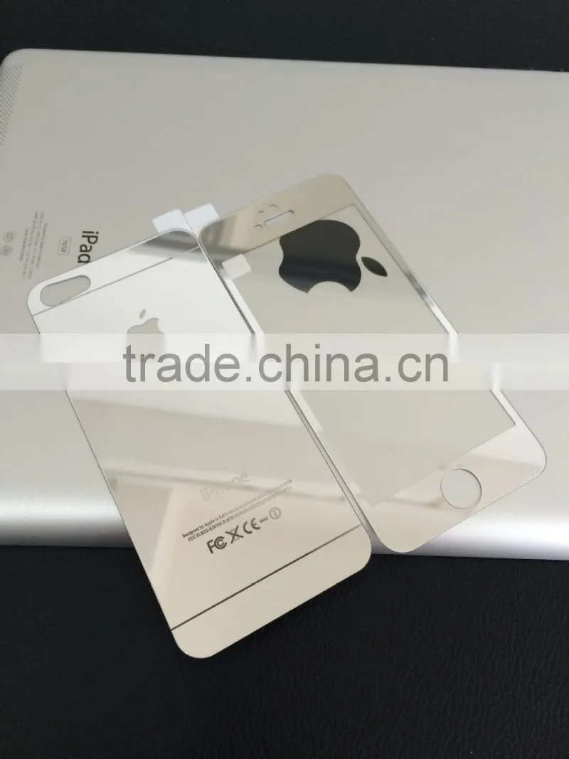 clear gold tempered glass screen protector for iphone5 0.3mm 2.5D shine glass with factory price