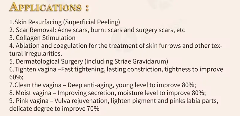 Ce Approved Fractional CO2 Laser Skin Resurfacing Machine CO2 Laser Vaginal Rejuvenation Machine Fractional Co2 Laser Price