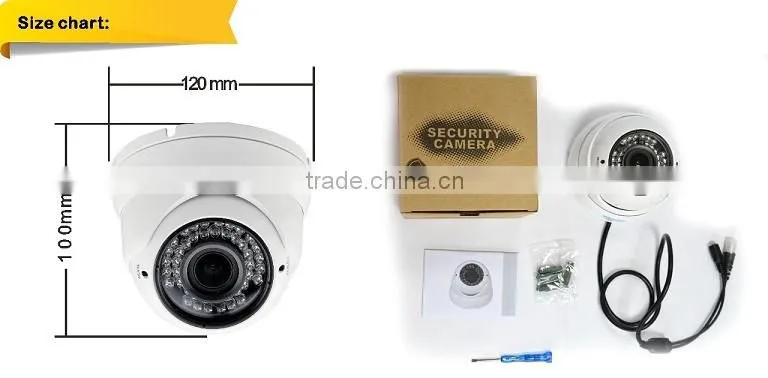 HD 2.0MP 1080P 2.8-12mm TVI Color Outside Adjust Varifocal IR Dome CCTV Camera