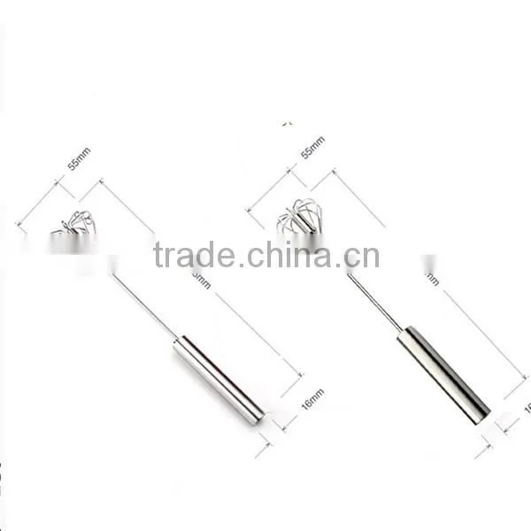 Stainless Steel Wire Manual Whisk Rotary Egg Beater Hand push egg Mixer Kitchen Gadgets Cooking Tools
