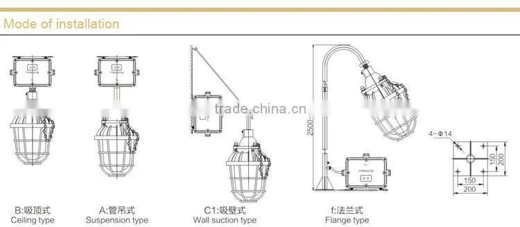 BAD51-200D Flameproof Explosion proof Light