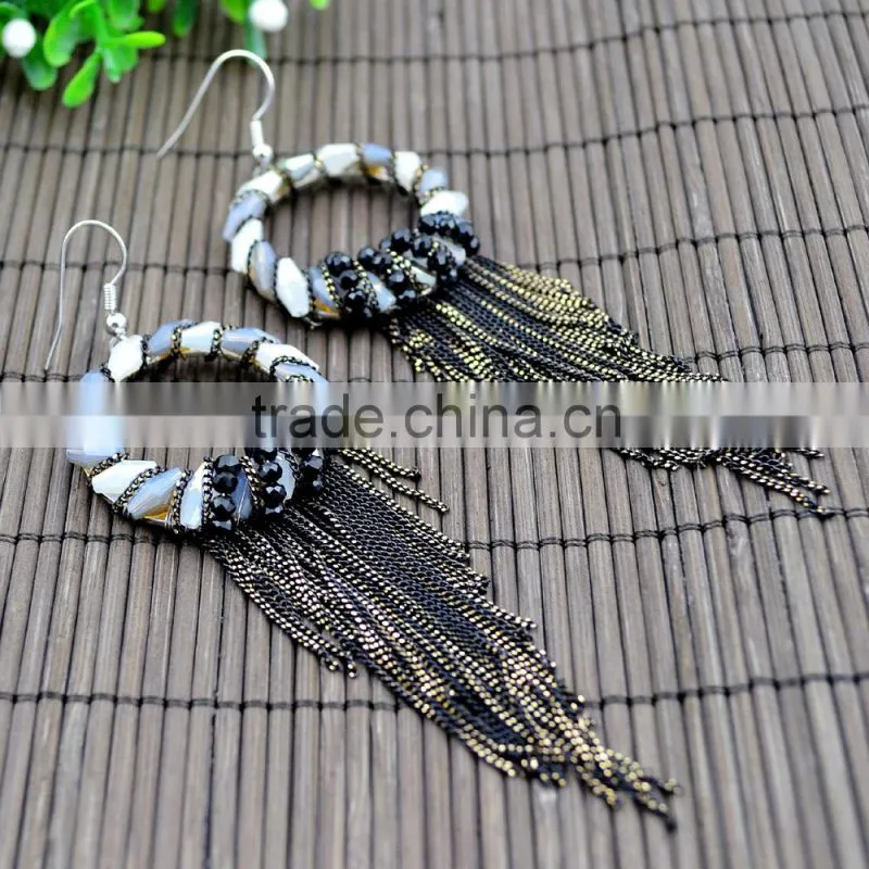 2015 new style fashion long earrings cheap earrings,long tassel earring