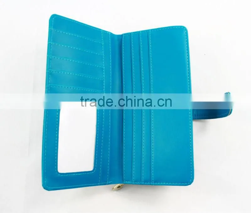 Popular newest women wallet in PU leather